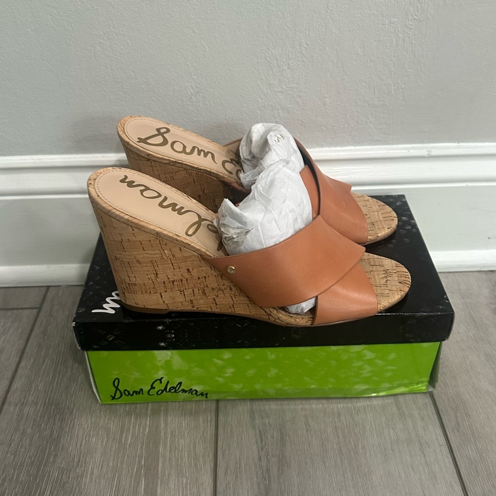 Sam Edelman Nahla Cork Wedge Sandals - Picture 2 of 6